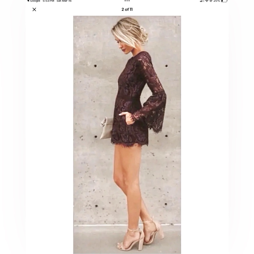 Do-Be Natasha Lace long sleeved Romper. One piece size M runs a bit S.